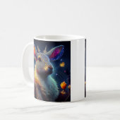 Lapin lumineux et fleurs magiques コーヒーマグカップ (正面左)