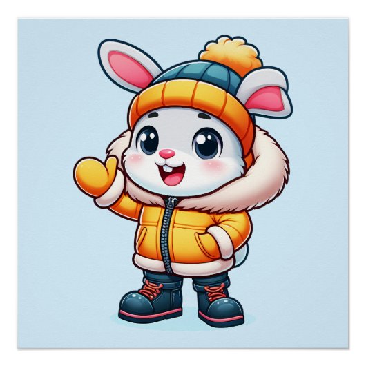 Lapin mignon en hiver ポスター (正面)