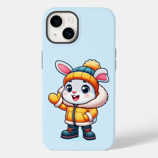 Lapin mignon en hiver Case-Mate iPhoneケース (裏面)
