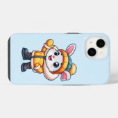 Lapin mignon en hiver iPhoneケース (裏面横)