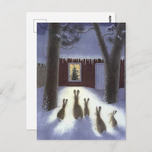 Lapins de Noël ポストカード (正面/裏面)
