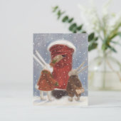 Lapins postant leur lettre de Noël ポストカード (スタンド正面)