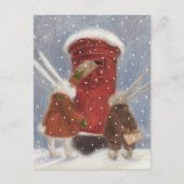Lapins postant leur lettre de Noël ポストカード (正面)