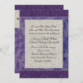 Lapisおよび銀製のダマスク織のスタイルの結婚式招待状 招待状 (正面/裏面)