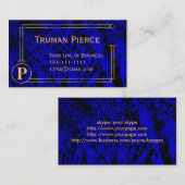 Lapisの青および金ゴールドの両側をカスタマイズ 名刺 (正面/裏面)