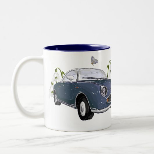 Lapis Grey Figaro coffee mug ツートーンマグカップ (左)