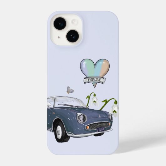Lapis Grey Figaro phone case - telefoonhoesje iPhoneケース (裏面)