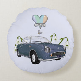 Lapis Grey Figaro round pillow ラウンドクッション