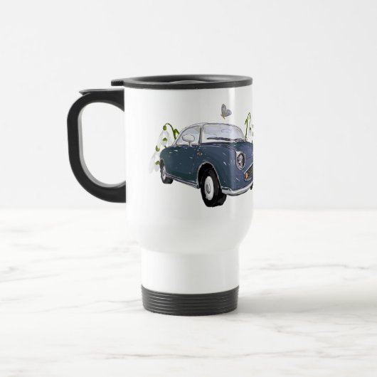 Lapis Grey Figaro travel mug - reisbeker トラベルマグ (左)