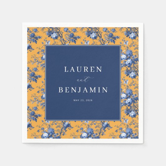 Lapis Rose Wedding スタンダードカクテルナプキン (正面)