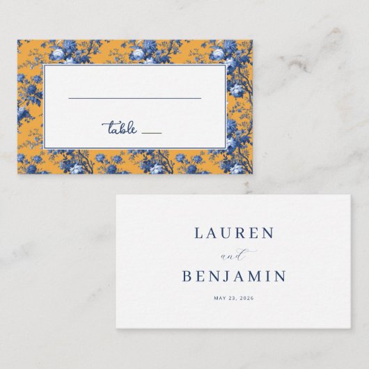 Lapis Rose Wedding プレイスカード (正面/裏面)