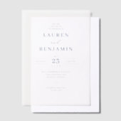 Lapis Rose Wedding ベラム紙招待状 (オフセット)