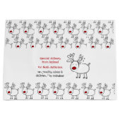 Lapland Doodle Reindeer Kidsからの特別な配信 ラージペーパーバッグ (正面)