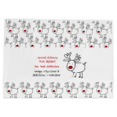 Lapland Doodle Reindeer Kidsからの特別な配信 ラージペーパーバッグ (裏面)