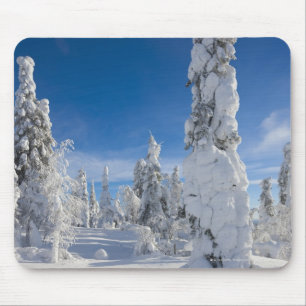 Lapplandの冬の景色 マウスパッド