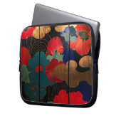laptop case Japanese style flower ラップトップスリーブ (正面左)