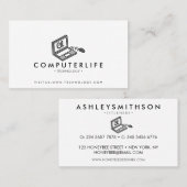 Laptop computer tech it technology seo specialist 名刺 (正面/裏面)