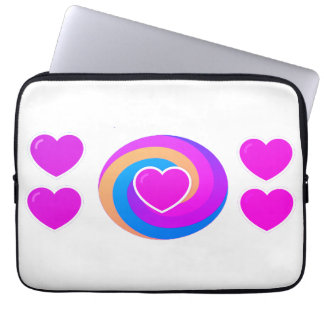Laptop Sleeve 15.5 and 13 inch Hearts and Rainbow ラップトップスリーブ