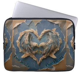 Laptop Sleeve Paper Cut Eagle Two Souls One Heart ラップトップスリーブ