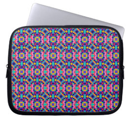 Laptop sleeve with a vibrant geometric pattern ラップトップスリーブ