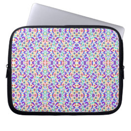 Laptop sleeve with colorful abstract floral  ラップトップスリーブ