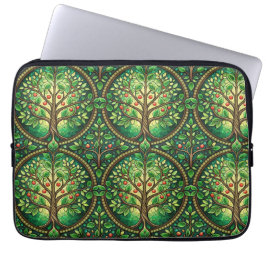 Laptop sleeve with vibrant tree of life pattern ラップトップスリーブ