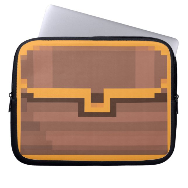 Laptop Sleeves "Tresure Chest" 01 Pixel-Art ラップトップスリーブ (正面)