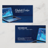 Laptop with Financial Charts g432 名刺 (正面/裏面)
