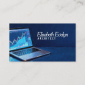 Laptop with Financial Charts g432 名刺 (正面)