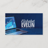 Laptop with Financial Charts g542 名刺 (正面)