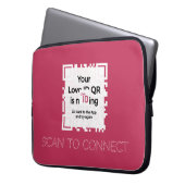 Laptopschutzhülle - RED - QR - GLAM Collection ラップトップスリーブ (正面左)