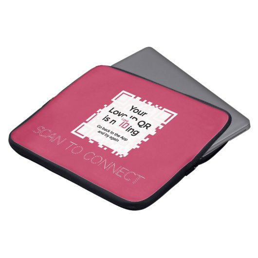 Laptopschutzhülle - RED - QR - GLAM Collection ラップトップスリーブ (正面上部)