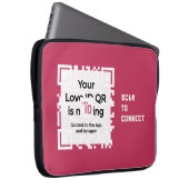 Laptopschutzhülle - RED - QR - PURE Collection ラップトップスリーブ (正面右)