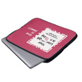 Laptopschutzhülle - RED - QR - PURE Collection ラップトップスリーブ (正面下部)