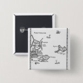 Laputa、Balnibari、Luggnaggの地図 缶バッジ (正面&裏面)