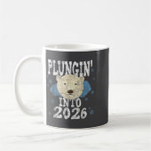 Lar Bear Plunge - Plungin' Into 2026 New Year Cold コーヒーマグカップ (左)