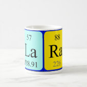 Laraの周期表の名前のマグ コーヒーマグカップ (中央)