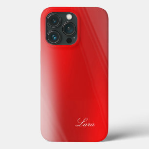 Lara -テンプレートをパーソナライズする自分の名前 – 赤 iPhone 13 proケース