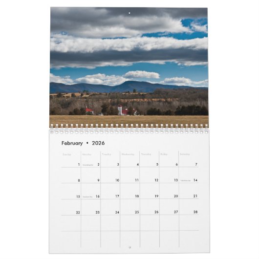 Lara Ellisの写真撮影の景色 カレンダー (2月 2026)