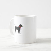 Laradorの策略、黒い実験室の演劇の球 コーヒーマグカップ (正面左)