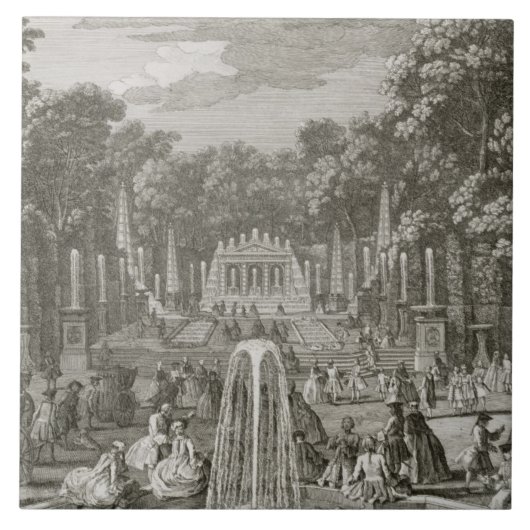 L'Arc de Triomphe、バーセイルズ(版木、銅版、版画) タイル (正面)