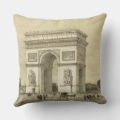 L'Arc de Triomphe、Auguste Bryが刻むパリ クッション (裏面)