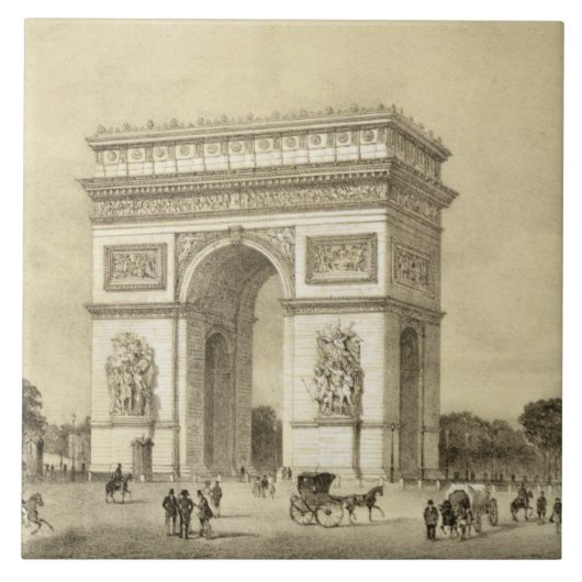 L'Arc de Triomphe、Auguste Bryが刻むパリ タイル (正面)