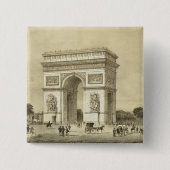 L'Arc de Triomphe、Auguste Bryが刻むパリ 缶バッジ (正面)