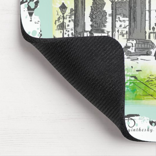 L'Arc de Triomphe Collageの芸術 マウスパッド (コーナー)