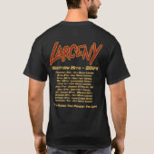 Larceny 2024ショーシャツ tシャツ (裏面)