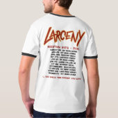 Larceny 2024 Show Shirt（ベースシャツ用） Tシャツ (裏面フル)