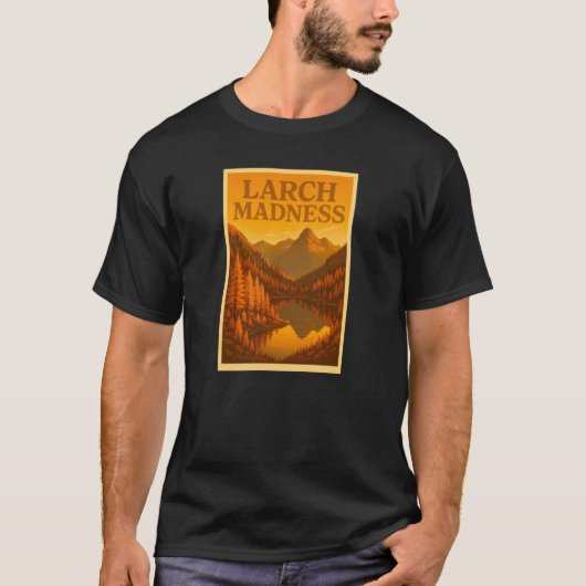 Larch Madness Vertical Print Golden Larches in the Tシャツ (正面)