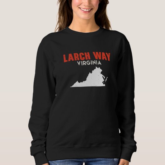 Larch Way Washington USA State America Travel Wash スウェットシャツ (正面)