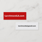 LarchmontLA.com スキニー名刺 (正面/裏面)